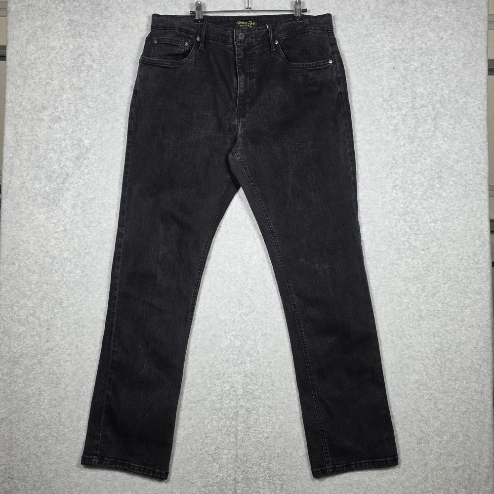Urban Star Jeans Mens Size 38x34 Black Dark Wash Slim Fit Stretch Denim
